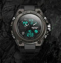 Montre sport antichoc pour homme, affichage digital LED CD